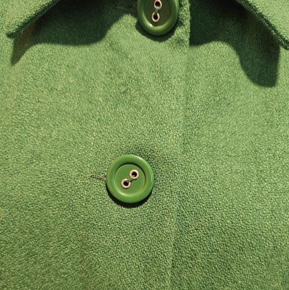 Cooperative Kelly-green button-down pea coat size small. NWT - Picture 5 of 7